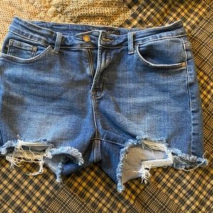 Judy Blue denim shorts sz large great shape